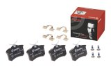 Brembo Low-Met Brake Pads P85020 Pads, Brembo, Semi-Metallic, Integrally Molded, Shims, with Hardware, Audi, Set thumbnail 6