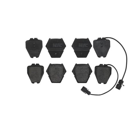 Brembo Low-Met Brake Pads P85054 Pads, Brembo, Semi-Metallic, Integrally Molded, Shims, Audi, Set thumbnail 1