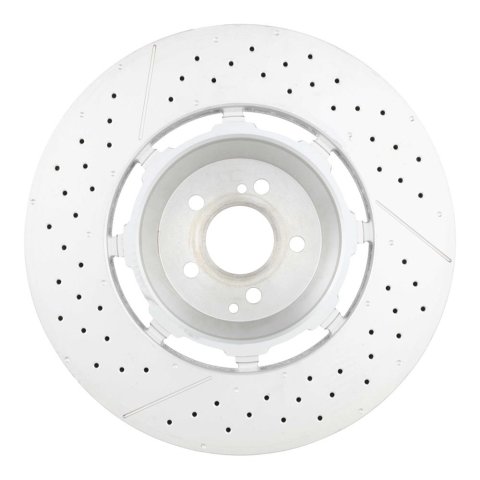 Brembo Premium UV Coated Brake Rotors 09B84833 Rotors, Coated, Solid Surface, 15.35 in. O.D., Iron, UV-coated, Front, Mercedes-Benz, Each thumbnail 5