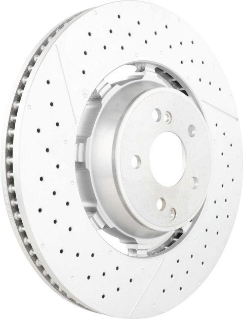 Brembo Premium UV Coated Brake Rotors 09B84833 Rotors, Coated, Solid Surface, 15.35 in. O.D., Iron, UV-coated, Front, Mercedes-Benz, Each thumbnail 6