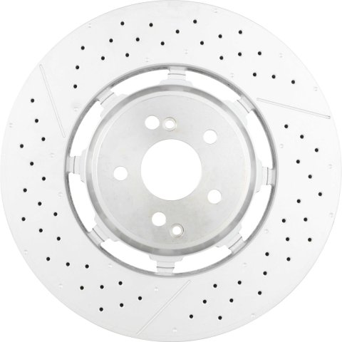 Brembo Premium UV Coated Brake Rotors 09B84833 Rotors, Coated, Solid Surface, 15.35 in. O.D., Iron, UV-coated, Front, Mercedes-Benz, Each thumbnail 7