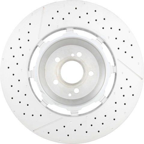 Brembo Premium UV Coated Brake Rotors 09B84833 Rotors, Coated, Solid Surface, 15.35 in. O.D., Iron, UV-coated, Front, Mercedes-Benz, Each thumbnail 8
