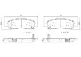 Brembo NAO Ceramic Brake Pads P18031N Pads, NOA Ceramic, Dodge, Rear, Set thumbnail 3