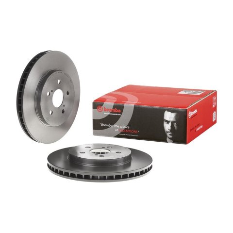 Brembo Premium UV Coated Brake Rotors 09.A109.11 Rotor, Brembo, Vented, Solid Surface, 12.56 in. Diameter, Iron, UV-Coated, Lexus, Each