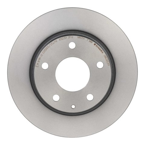 Brembo Premium UV Coated Brake Rotors 08.C653.11 Rotor, Brembo, Solid, Solid Surface, 10.43 in. Diameter, Iron, UV-Coated, Mazda, Each thumbnail 2