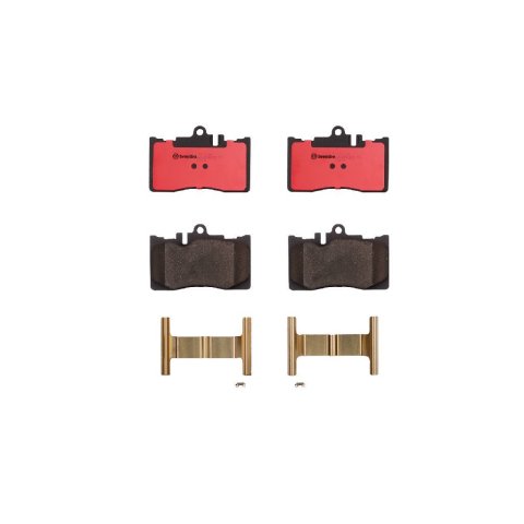 Brembo NAO Ceramic Brake Pads P83058N Pads, Brembo, Ceramic, Integrally Molded, Shims, with Hardware, Lexus, Set thumbnail 2