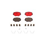 Brembo NAO Ceramic Brake Pads P49020N Pads, Brembo, Ceramic, Integrally Molded, Shims, with Hardware, Mazda, Set thumbnail 1