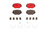 Brembo NAO Ceramic Brake Pads P49020N Pads, Brembo, Ceramic, Integrally Molded, Shims, with Hardware, Mazda, Set thumbnail 2
