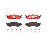 Brembo NAO Ceramic Brake Pads P37004N Pads, Brembo, Ceramic, Integrally Molded, Shims, with Hardware, Buick, Set thumbnail 1