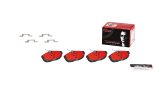Brembo NAO Ceramic Brake Pads P24122N Pads, Brembo, Ceramic, Integrally Molded, Shims, with Hardware, Ford, Set thumbnail 3