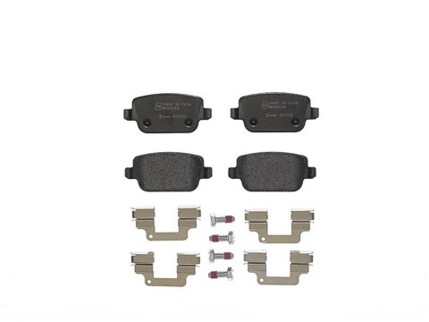 Brembo Low-Met Brake Pads P44016 Pads, Brembo, Semi-Metallic, Integrally Molded, Shims, with Hardware, Land Rover, Set thumbnail 4