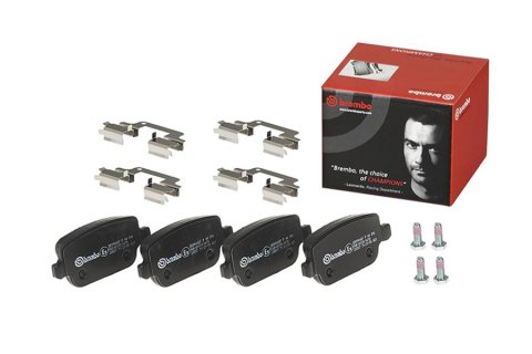 Brembo Low-Met Brake Pads P44016 Pads, Brembo, Semi-Metallic, Integrally Molded, Shims, with Hardware, Land Rover, Set thumbnail 6