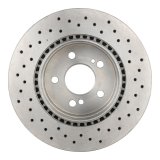 Brembo Premium UV Coated Brake Rotors 09.A742.31 Rotor, Brembo, Vented, Cross-Drilled Surface, 11.81 in. Diameter, Iron, UV-Coated, Mercedes-Benz, Each thumbnail 2