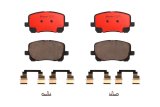 Brembo NAO Ceramic Brake Pads P83061N Pads, Brembo, Ceramic, Integrally Molded, Shims, with Hardware, Pontiac, Set thumbnail 2