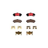 Brembo NAO Ceramic Brake Pads P56035N Pads, Brembo, Ceramic, Integrally Molded, Shims, with Hardware, For Nissan, Set thumbnail 1