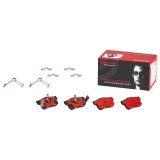 Brembo NAO Ceramic Brake Pads P28051N Pads, Brembo, Ceramic, Integrally Molded, Shims, with Hardware, For use on Acura®, Set thumbnail 1