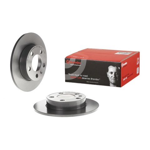 Brembo Premium UV Coated Brake Rotors 08.7165.11 Rotor, Brembo, Solid, Solid Surface, 9.13 in. Diameter, Iron, UV-Coated, Audi, Each