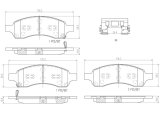 Brembo NAO Ceramic Brake Pads P10049N Pads, NOA Ceramic, Buick, Chevrolet, GMC, Isuzu, Saab, Saturn, Front, Set thumbnail 4