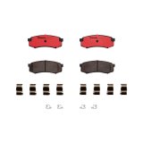Brembo NAO Ceramic Brake Pads P83024N Pads, Brembo, Ceramic, Integrally Molded, Shims, with Hardware, Lexus, Set thumbnail 2