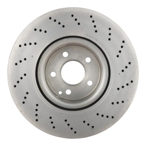 Brembo Prime UV Coated Brake Rotors for 2012-2015 C250, 2010-2017 E550 - 09.B746.61 Rotor, Brembo, Vented, Cross-Drilled Surface, 13.54 in. Diameter, Iron, UV-Coated, Mercedes-Benz, Each thumbnail 2