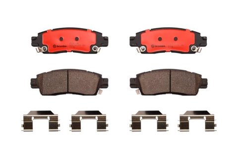 Brembo NAO Ceramic Brake Pads P10010N Pads, NOA Ceramic, Buick, Cadillac, Chevrolet, GMC, Isuzu, Oldsmobile, Saab, Saturn, Rear, Set thumbnail 2