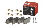 Brembo Low-Met Brake Pads P85073 Pads, Brembo, Semi-Metallic, Integrally Molded, Shims, with Hardware, Audi, Set thumbnail 5