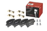 Brembo Low-Met Brake Pads P85073 Pads, Brembo, Semi-Metallic, Integrally Molded, Shims, with Hardware, Audi, Set thumbnail 6