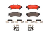 Brembo NAO Ceramic Brake Pads P10028N Pads, Brembo, Ceramic, Integrally Molded, Shims, with Hardware, Cadillac, Set thumbnail 2