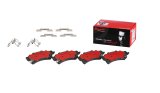 Brembo NAO Ceramic Brake Pads P10028N Pads, Brembo, Ceramic, Integrally Molded, Shims, with Hardware, Cadillac, Set thumbnail 3