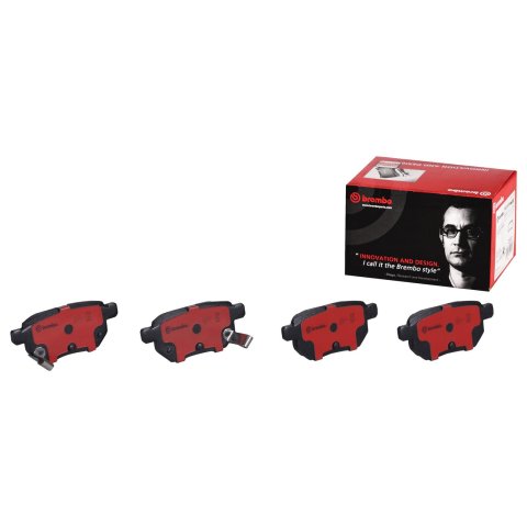 Brembo NAO Ceramic Brake Pads P83133N Pads, Brembo, Ceramic, Integrally Molded, Shims, Lexus, Set