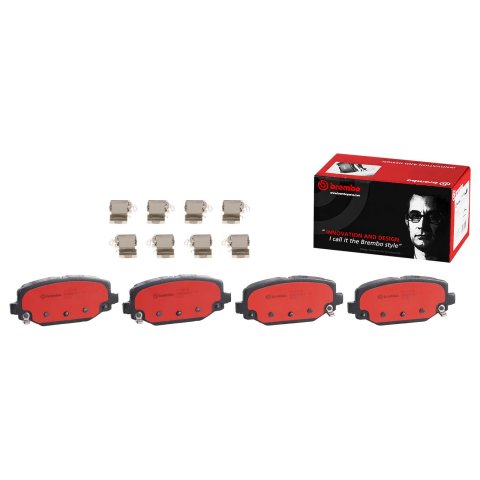 Brembo NAO Ceramic Brake Pads P11032N Pads, NOA Ceramic, Chrysler, Dodge, Ram, Volkswagen, Rear, Set