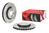 Brembo Xtra Drilled Performance Rotors for 2003-2009 350Z, 2003-2004 G35 - 09.8485.1X Brake Rotor, Brembo, Vented, Cross-Drilled Surface, 12.76 in. Diameter, Iron, UV-Coated, Infiniti, Each thumbnail 1