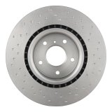 Brembo Xtra Drilled Performance Rotors for 2003-2009 350Z, 2003-2004 G35 - 09.8485.1X Brake Rotor, Brembo, Vented, Cross-Drilled Surface, 12.76 in. Diameter, Iron, UV-Coated, Infiniti, Each thumbnail 2