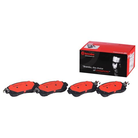 Brembo NAO Ceramic Brake Pads P56104N Pads, Brembo, Ceramic, Integrally Molded, Shims, For Nissan, Set
