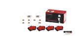 Brembo NAO Ceramic Brake Pads P24133N Pads, Brembo, Ceramic, Integrally Molded, Shims, with Hardware, Ford, Set thumbnail 4