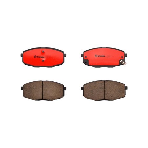 Brembo NAO Ceramic Brake Pads P30077N Pads, Brembo, Ceramic, Integrally Molded, Shims, For Kia, Set