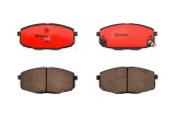 Brembo NAO Ceramic Brake Pads P30077N Pads, Brembo, Ceramic, Integrally Molded, Shims, For Kia, Set thumbnail 2