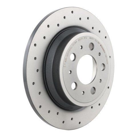Brembo Xtra Drilled Performance Rotors 08.7765.1X Brake Rotor, Brembo, Solid, Cross-Drilled Surface, 11.02 in. Diameter, Iron, UV-Coated, Volvo, Each thumbnail 5