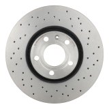 Brembo Xtra Drilled Performance Rotors 09.8690.1X Brake Rotor, Brembo, Vented, Cross-Drilled Surface, 12.28 in. Diameter, Iron, UV-Coated, Audi, Each thumbnail 2