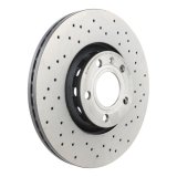 Brembo Xtra Drilled Performance Rotors 09.8690.1X Brake Rotor, Brembo, Vented, Cross-Drilled Surface, 12.28 in. Diameter, Iron, UV-Coated, Audi, Each thumbnail 4
