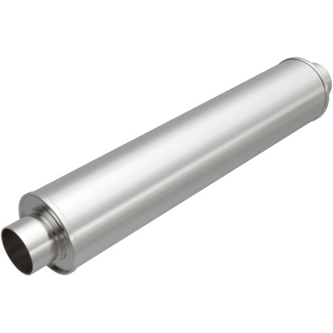 MagnaFlow Universal Steel 2.25 Inch Muffler 202-0054 Muffler, Universal, in. Center Inlet/Outlet, Round, Steel, Aluminized, Each