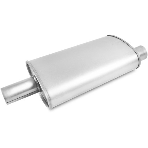 MagnaFlow Universal Steel 2 Inch Muffler 200-0756 Muffler, Universal, 2.00 in. Center Inlet, 2.00 in. Center Outlet, Oval, Steel, Aluminized, Each