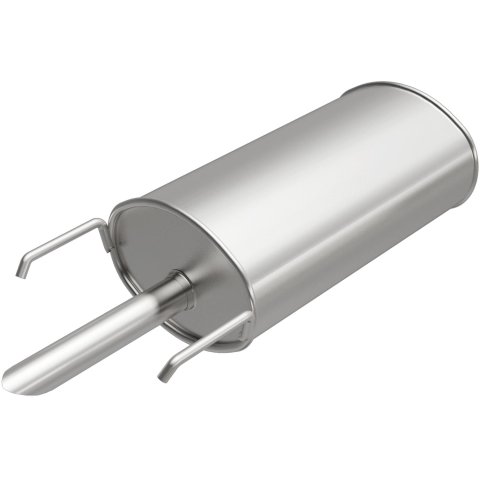 MagnaFlow Universal Steel 2.25 Inch Muffler 201-0342 Muffler, Universal, in. Offset Inlet, in. Center Outlet, Oval, Steel, Aluminized, Each