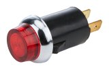 Allstar Performance Warning Lights ALL99065 Light, Red, Chrome Bezel, Black Housing, 2-blade, 0.908 in. Diameter, Each thumbnail 2