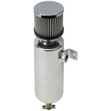 Allstar Performance Breather Tanks ALL36108 Oil BreatherTank, Dry Sump Breather, Round, Aluminum, Natural, Filtered Breather, Universal, Each thumbnail 1