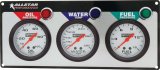 Allstar Performance Gauge Panel Kits ALL80092 Kit, Analog, Console, 2 5/8 in., Water Temperature, Oil Pressure, Fuel Pressure, Kit thumbnail 1