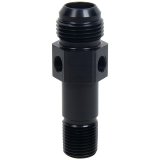 Allstar Performance Ported Oil Inlet Fittings ALL90045 Fitting, Adapter, AN to NPT, Straight, Aluminum, Black Anodized, -12 AN, 1/2 in. NPT, 1/8 in. NPT Gauge Port, Each thumbnail 1