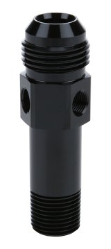 Allstar Performance Ported Oil Inlet Fittings ALL90045 Fitting, Adapter, AN to NPT, Straight, Aluminum, Black Anodized, -12 AN, 1/2 in. NPT, 1/8 in. NPT Gauge Port, Each thumbnail 2