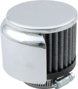 Allstar Performance Valve Cover Breathers ALL36203 Breather, Clamp-On, Shielded, Round, Steel/Rubber, Chrome/Black, 1 1/2 in. Diameter, Each thumbnail 2