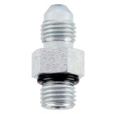 Allstar Performance Brake Fittings ALL50032 Adapter Fittings, Steel, -4 AN to 7/16 in.-20, Caliper, Includes O-Ring, Straight, Pair thumbnail 1